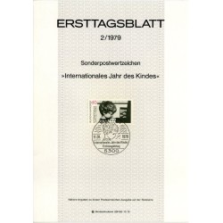 برگه اولین روز انتشار تمبر سال جهانی کودک  - جمهوری فدرال آلمان 1979