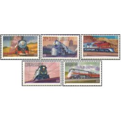 5 عدد تمبر لوکوموتیوها - آمریکا 1999 ارزش روی تمبرها 1.65 دلار
