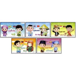 5 عدد تمبر روز ملی کودک -  تایلند 2014
