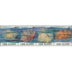 4 عدد تمبر مرجان ها - 8c - B - جزایر کوک 1980