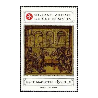 1 عدد تمبر تعمید کلیسای جامع سیهنا -  فرمانروایی مالت 1982