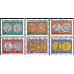 6 عدد تمبر سکه های باستانی پادشاهی  -  فرمانروایی مالت 1978