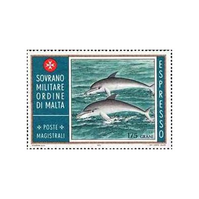 1 عدد تمبر اکسپرس - دلفین - 175Grani -  فرمانروایی مالت 1976