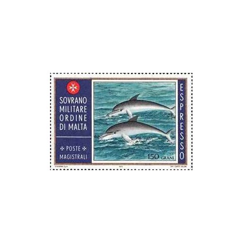 1 عدد تمبر اکسپرس - دلفین - 150Grani -  فرمانروایی مالت 1975