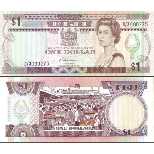 اسکناس 1 دلار - فیجی 1987 اسکناس 1 دلار - فیجی 1987