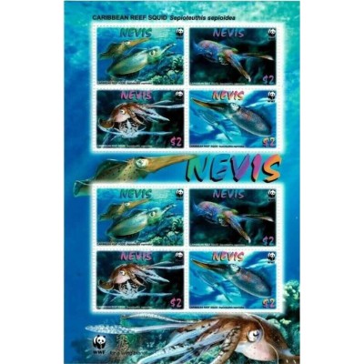 مینی شیت WWF - ماهی مرکب کارائیب  -نویس 2009