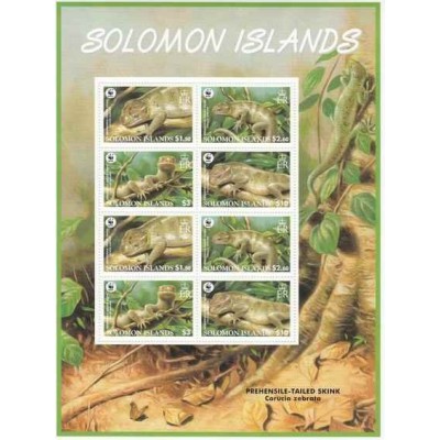 مینی شیت WWF - مارمولک ها -جزایر سلیمان 2006 قیمت 8.5 دلار