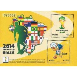 مینی شیت جام جهانی فوتبال - برزیل - با پرچم ایران - مالت 2014