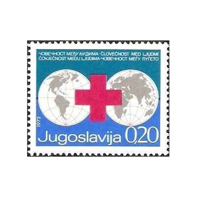 1 عدد تمبر خیریه (هفته صلیب سرخ) - مالیات پستی -  یوگوسلاوی 1972