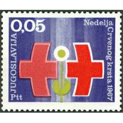1 عدد تمبر خیریه (هفته صلیب سرخ) - مالیات پستی -  یوگوسلاوی 1967