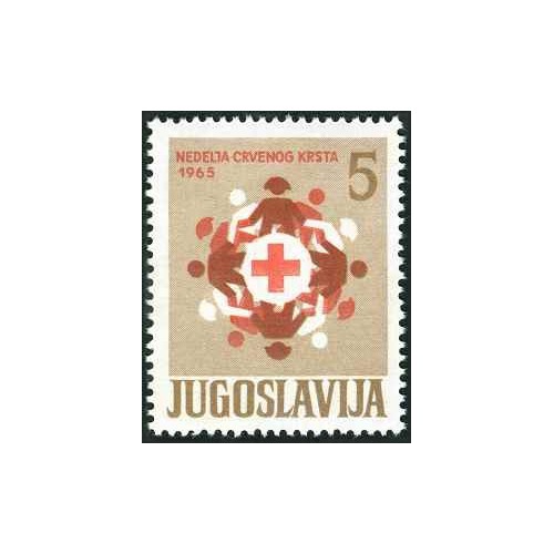 1 عدد تمبر خیریه (هفته صلیب سرخ) - مالیات پستی -  یوگوسلاوی 1965