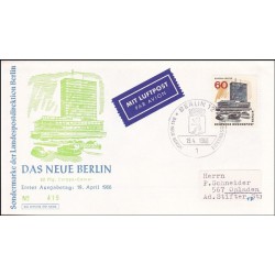 پاکت مهر روز تمبر برلین جدید - 60 - A -  برلین آلمان 1965