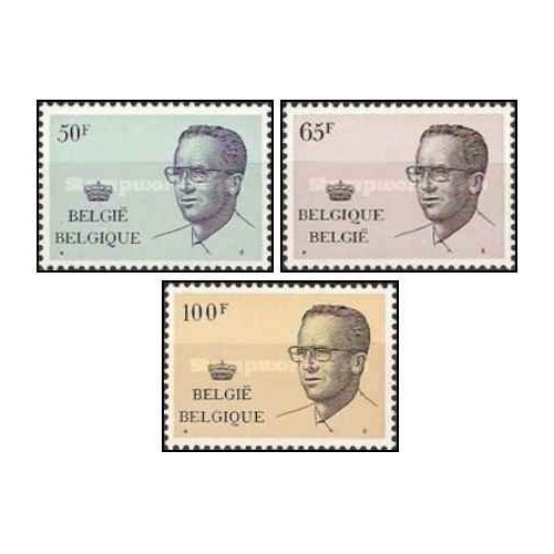 3 عدد تمبر شاه بائودیون - بلژیک 1981 قیمت 11.6 دلار
