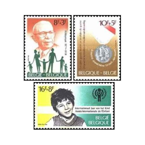 3 عدد تمبر خیریه - بلژیک 1979