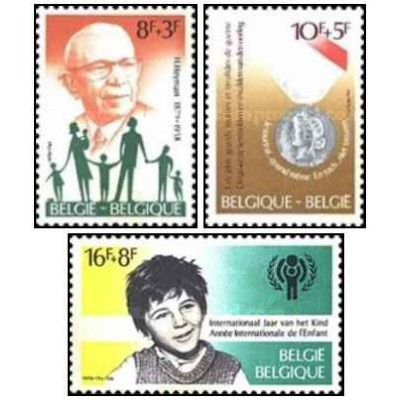 3 عدد تمبر خیریه - بلژیک 1979