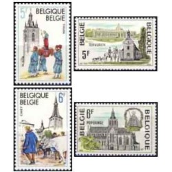 4 عدد تمبر گردشگری - بلژیک 1979