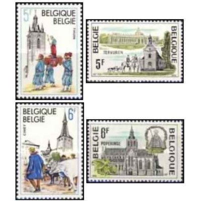 4 عدد تمبر گردشگری - بلژیک 1979