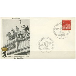 پاکت مهر روز تمبرهای سری پستی  دروازه براندنبورگ - 30 -  برلین آلمان 1966