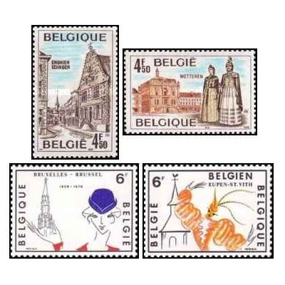 4 عدد تمبر گردشگری - بلژیک 1978