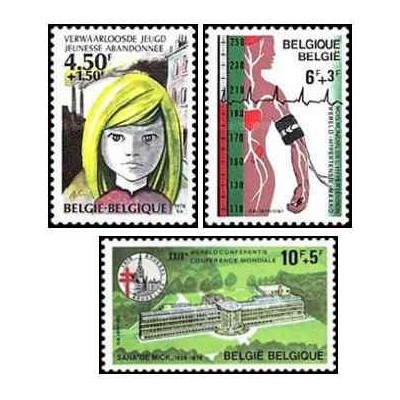 3 عدد تمبرهای خیریه - بلژیک 1978