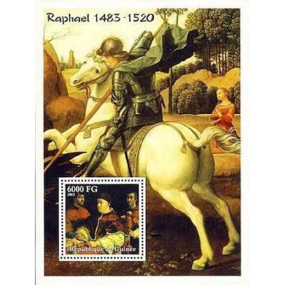 مینی شیت  نقاشی  - رافائل - جمهوری گینه 2002