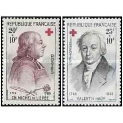 2 عدد  تمبر صلیب سرخ - فرانسه 1959