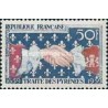 1 عدد  تمبر سیصدمین سالگرد پیمان پیرنه  - فرانسه 1959