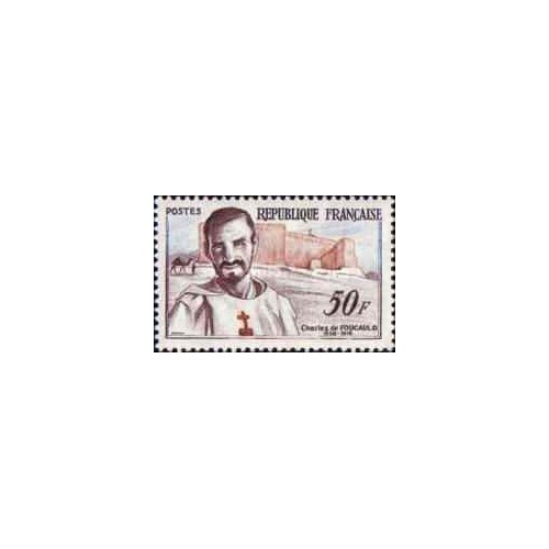 1 عدد  تمبر بزرگداشت دو فوکو  - فرانسه 1959