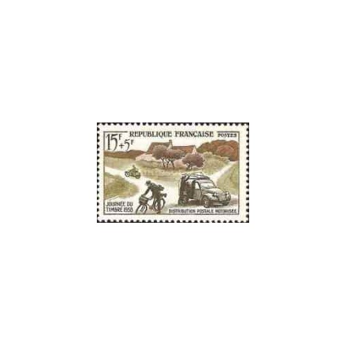 1 عدد  تمبر روز تمبر - فرانسه 1958