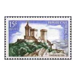 1 عدد  تمبر کاخ فوکس - فرانسه 1958
