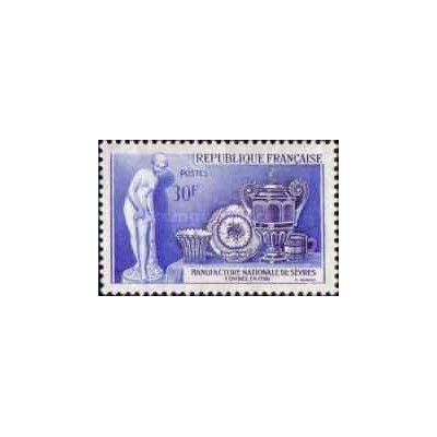 1 عدد  تمبر دویستمین سالگرد صنعت ملی چینی - فرانسه 1957