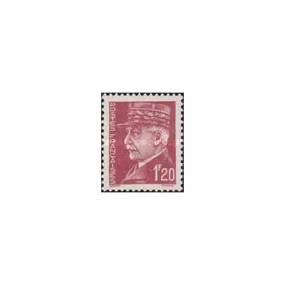 1 عدد  تمبر سری پستی - مارشال پتین - 1.20 فرانک - فرانسه 1941