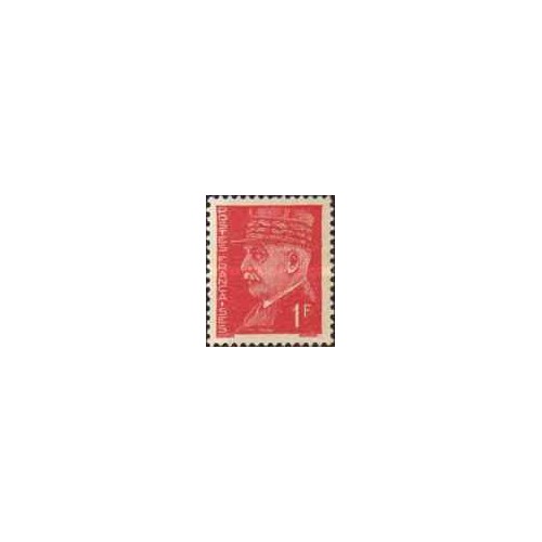 1 عدد  تمبر سری پستی - مارشال پتین - 1 فرانک - فرانسه 1941