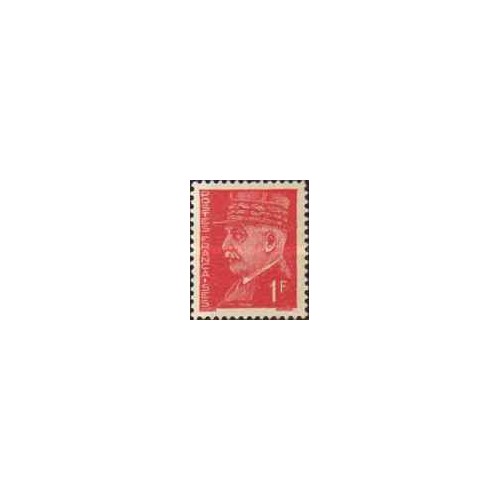 1 عدد تمبر سری پستی - مارشال پتین - 1 فرانک - فرانسه 1941 1 عدد تمبر سری پستی - مارشال پتین - 1 فرانک - فرانسه 1941