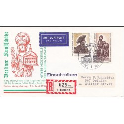 پاکت مهر روز گنجینه های هنری در برلین - 10 , 1.1 -  برلین آلمان 1967