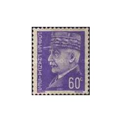 1 عدد  تمبر سری پستی - مارشال پتین - 60 سنت - فرانسه 1941