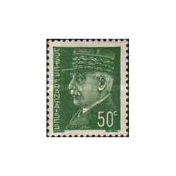 1 عدد  تمبر سری پستی - مارشال پتین - 50 سنت - فرانسه 1941