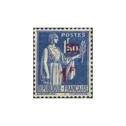 1 عدد  تمبر سری پستی - سورشارژ 1 فرانک روی 1.50 - فرانسه 1940