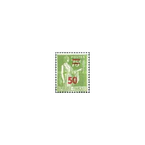 1 عدد  تمبر سری پستی - سورشارژ 50 سنت روی 75 - فرانسه 1940