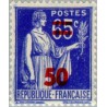1 عدد  تمبر سری پستی - تمثال صلح - سورشارژ 50 سنت روی 65 - فرانسه 1940