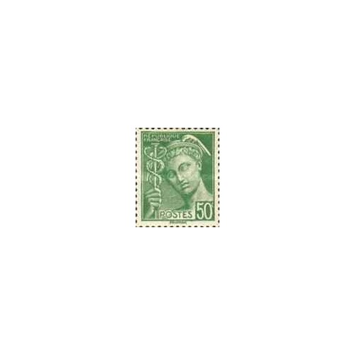 1 عدد  تمبر سری پستی - مرکوری - 50c - فرانسه 1938