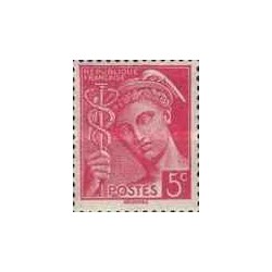 1 عدد  تمبر سری پستی - مرکوری - 5c - فرانسه 1938