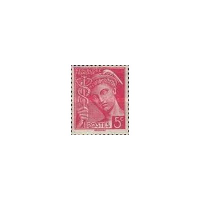 1 عدد  تمبر سری پستی - مرکوری - 5c - فرانسه 1938