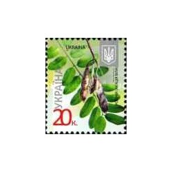1 عدد  تمبر سری پستی - درختان - 20k - اوکراین 2012