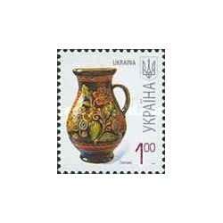 1 عدد  تمبر سری پستی - صنایع دستی - 1G - اوکراین 2007