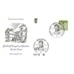 پاکت مهر روز تمبرهای سری پستی  دروازه براندنبورگ - 1.3 -  برلین آلمان 1969