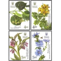 4 عدد  تمبر فلورا - گیاهان دارویی - اوکراین 2017 قیمت 5.4 دلار