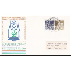 پاکت مهر روز تمبرهای سری پستی  دروازه براندنبورگ - 50و40 -  برلین آلمان 1966
