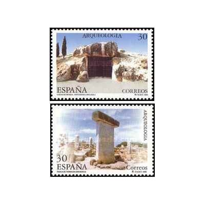 2 عدد تمبر باستان شناسی - اسپانیا 1995