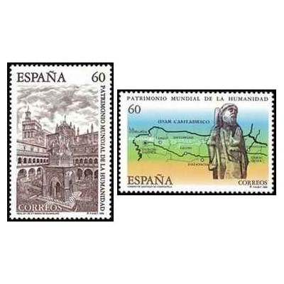 2 عدد تمبر میراث جهانی یونسکو - اسپانیا 1995